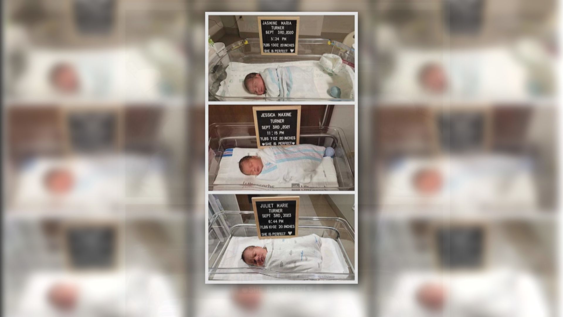 美國佛州三姊妹生日日子相同但非三胞胎