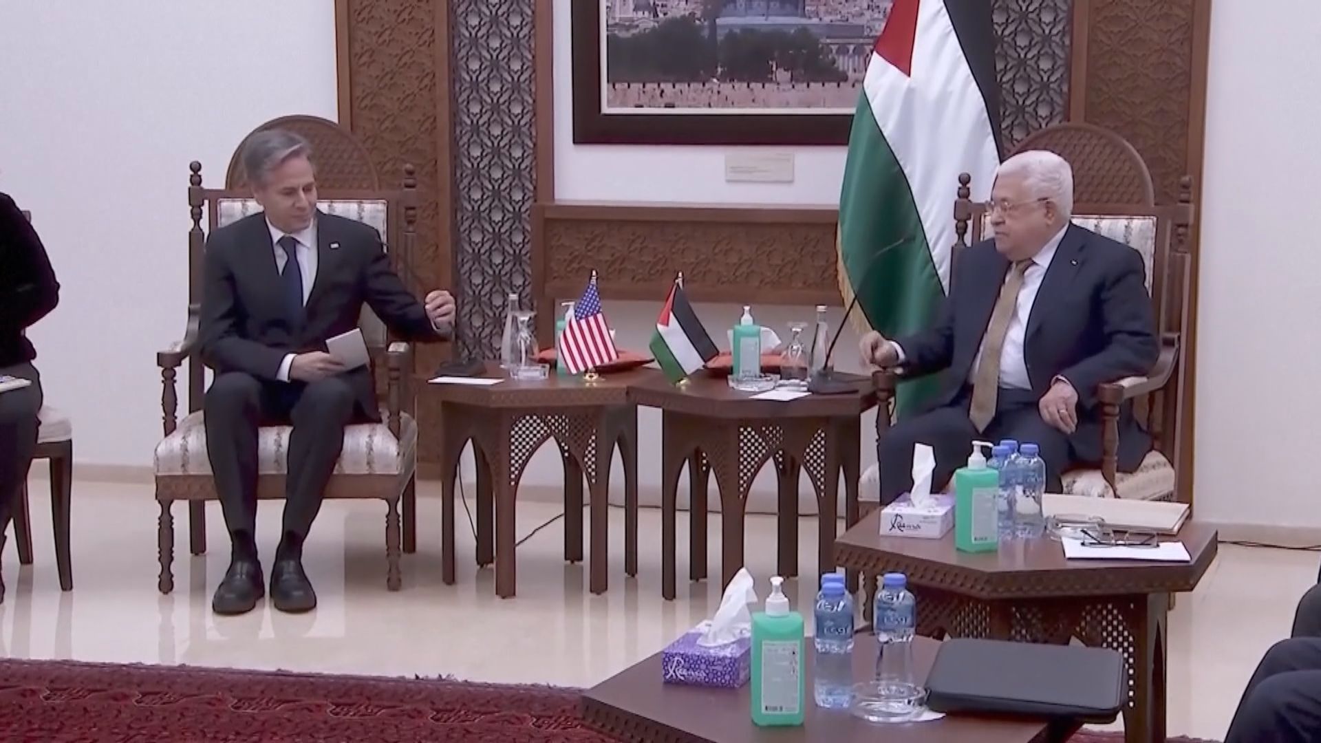 布林肯同阿巴斯會面　敦促以巴緩和緊張局勢