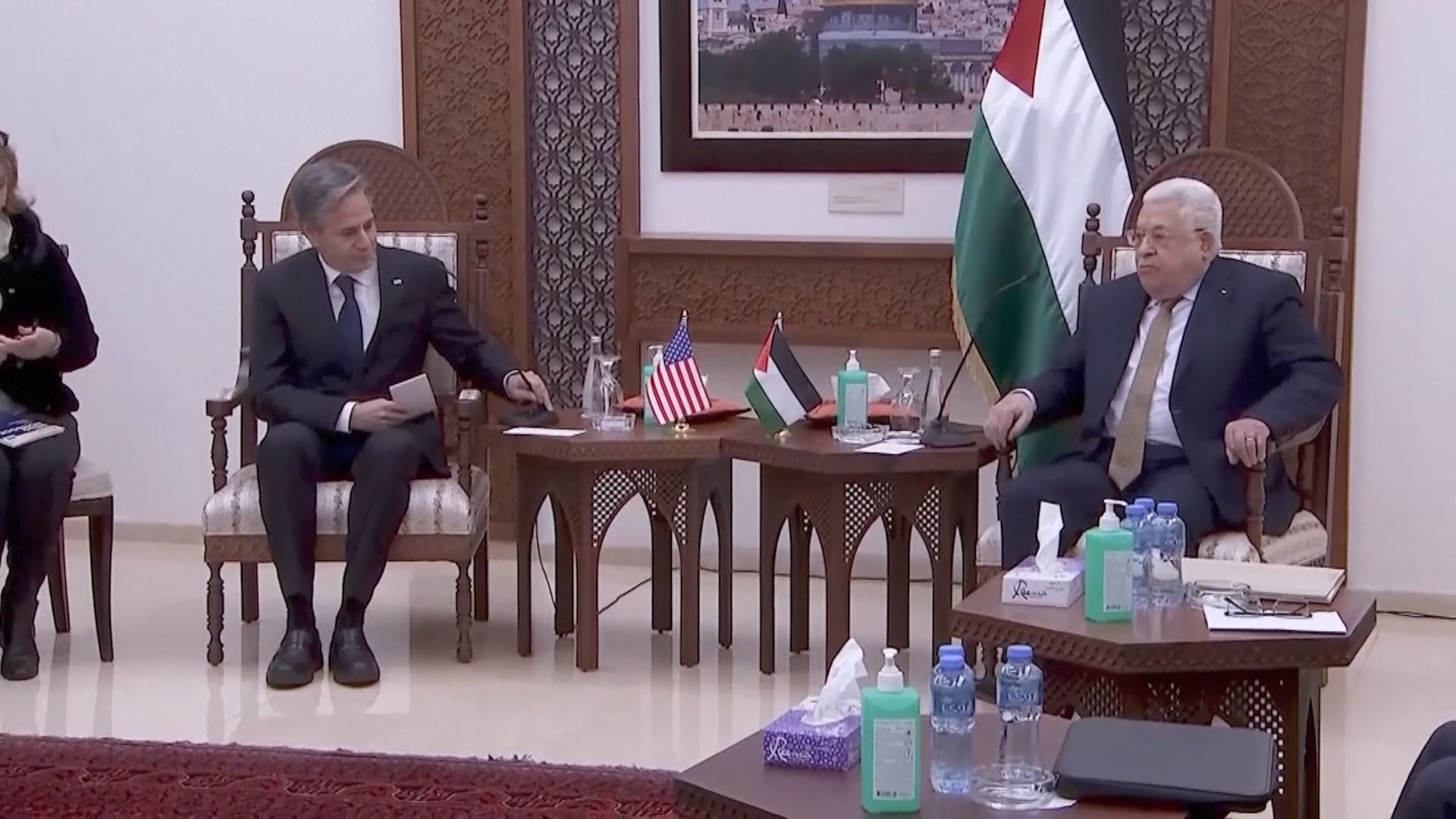 布林肯同阿巴斯會面　敦促以巴緩和緊張局勢