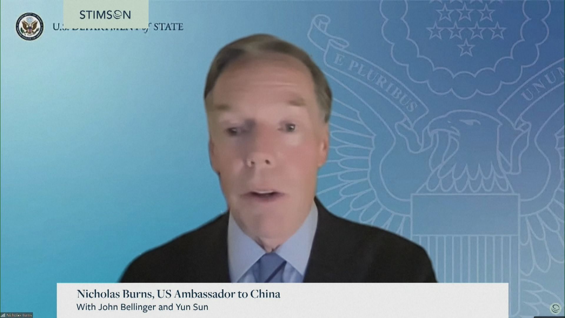 美國駐華大使伯恩斯指有需要透過對話穩定美中關係