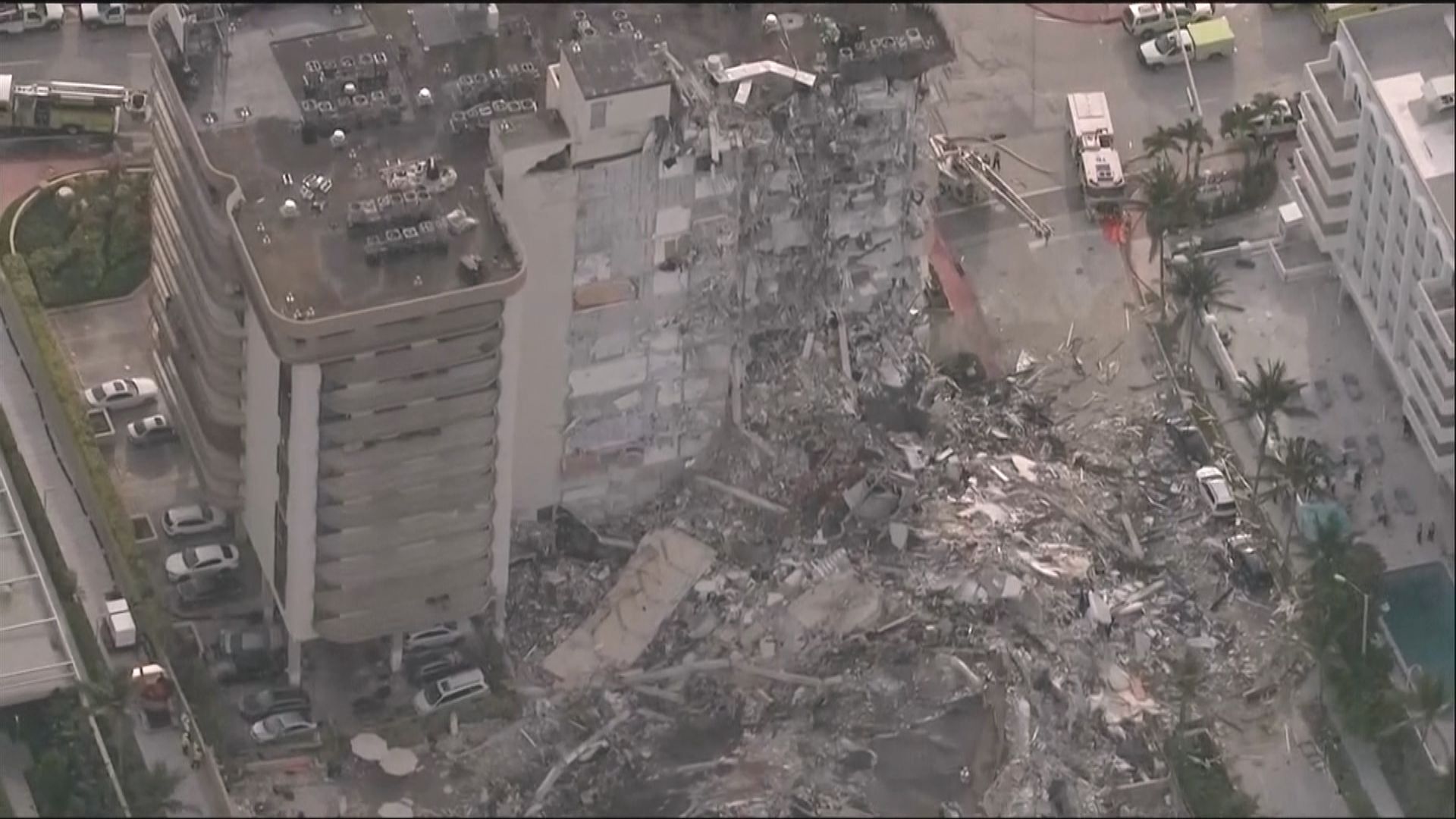 美國邁阿密住宅大樓倒塌　有救援人員聽到疑似撞擊聲