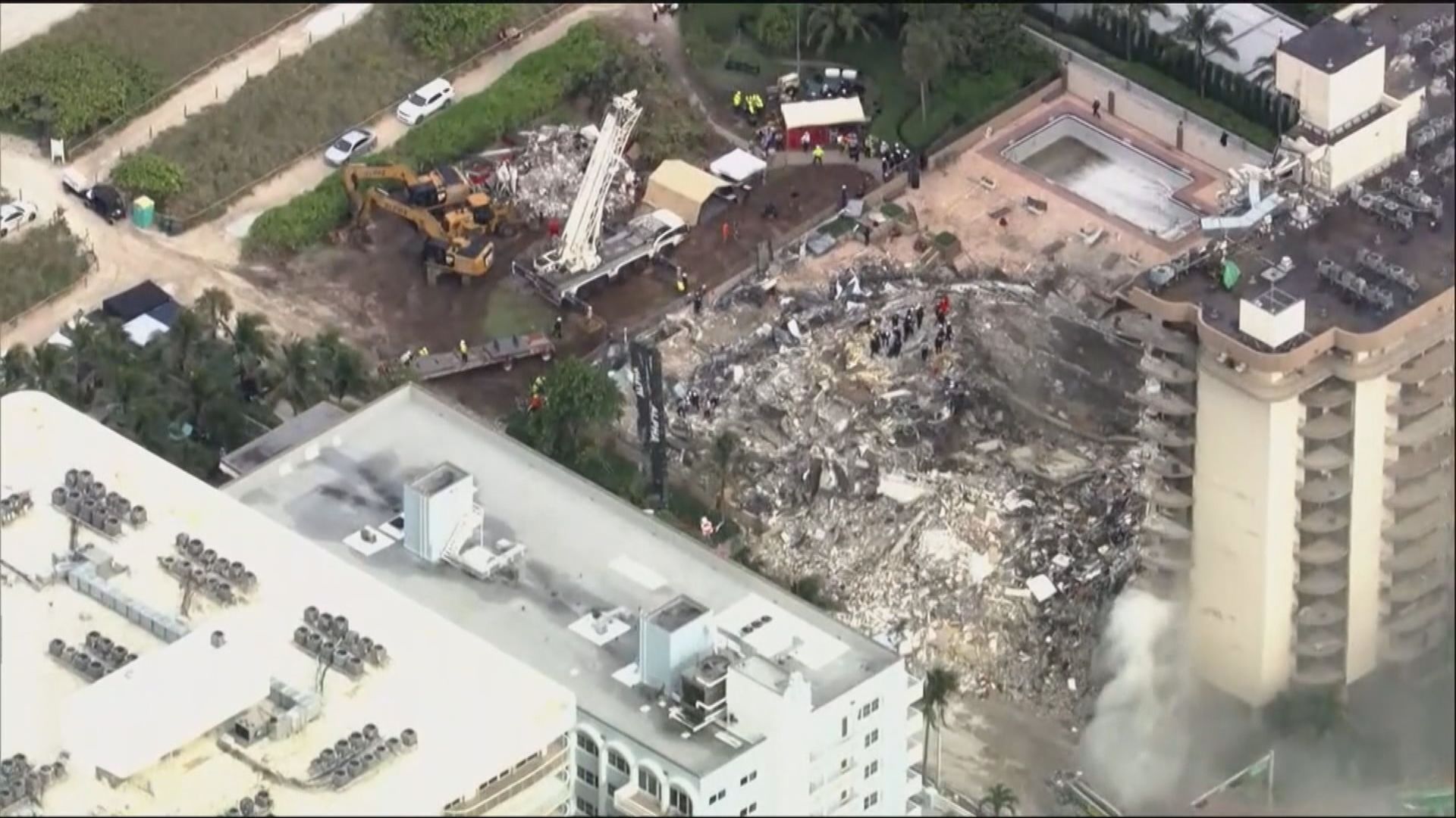 美國邁阿密住宅倒塌四死　救援人員續搜索逾百失蹤者