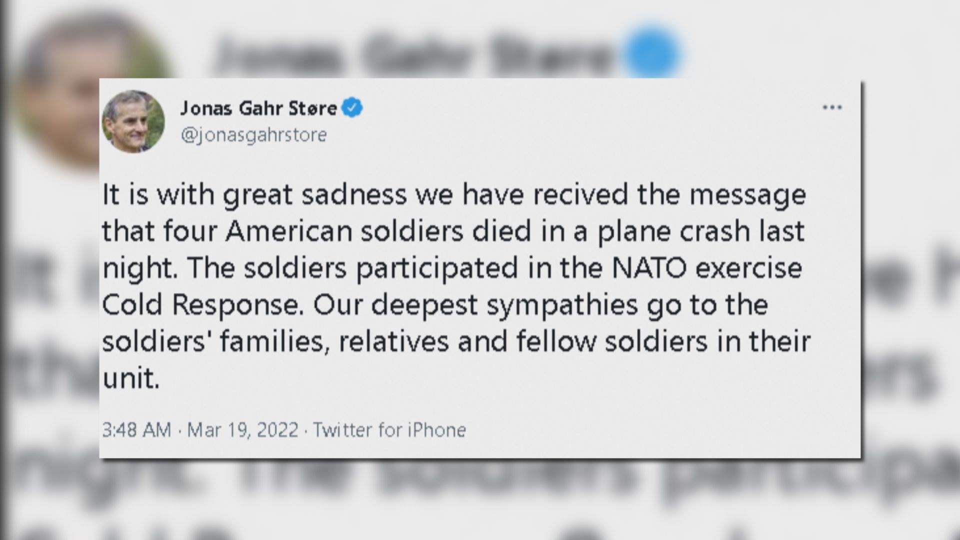 美國魚鷹軍機參與北約演習墜毀　四美軍亡