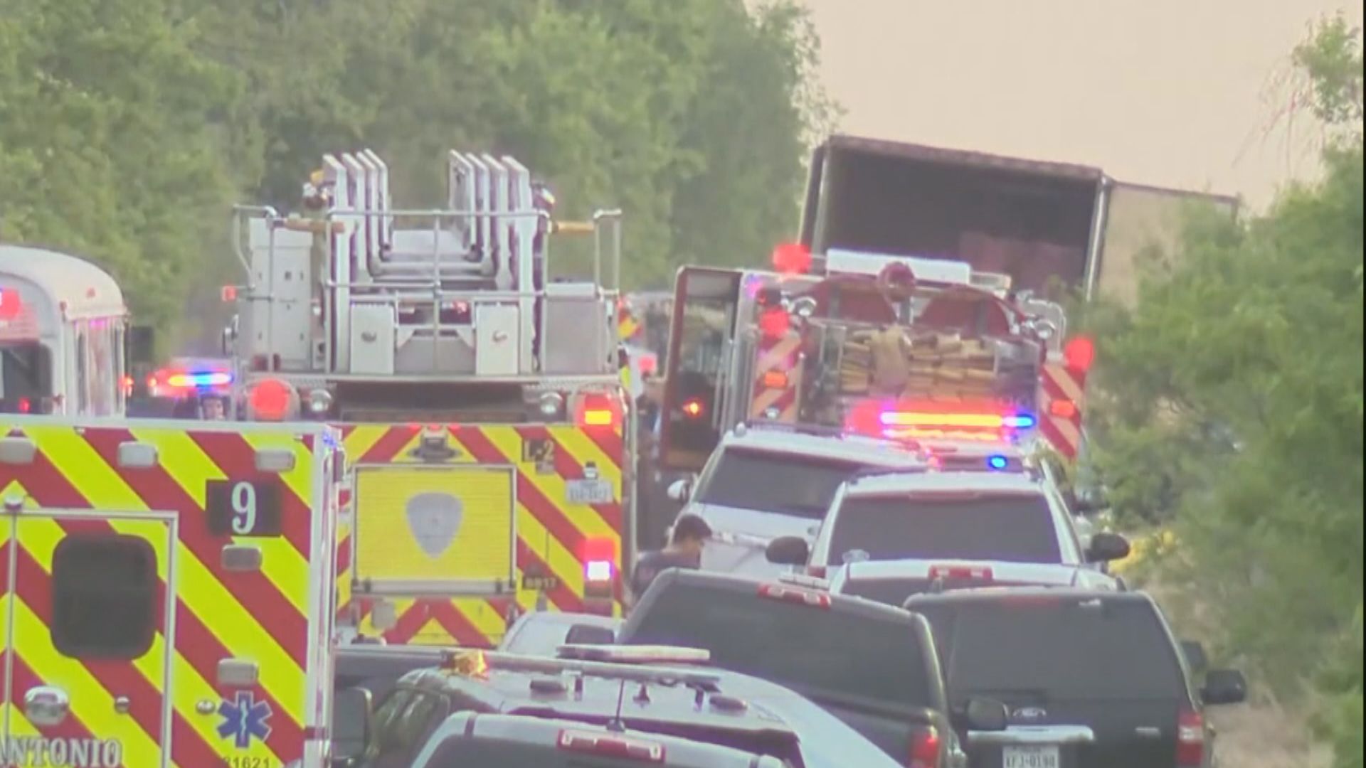 美國得州貨櫃車內發現數十具非法移民屍體