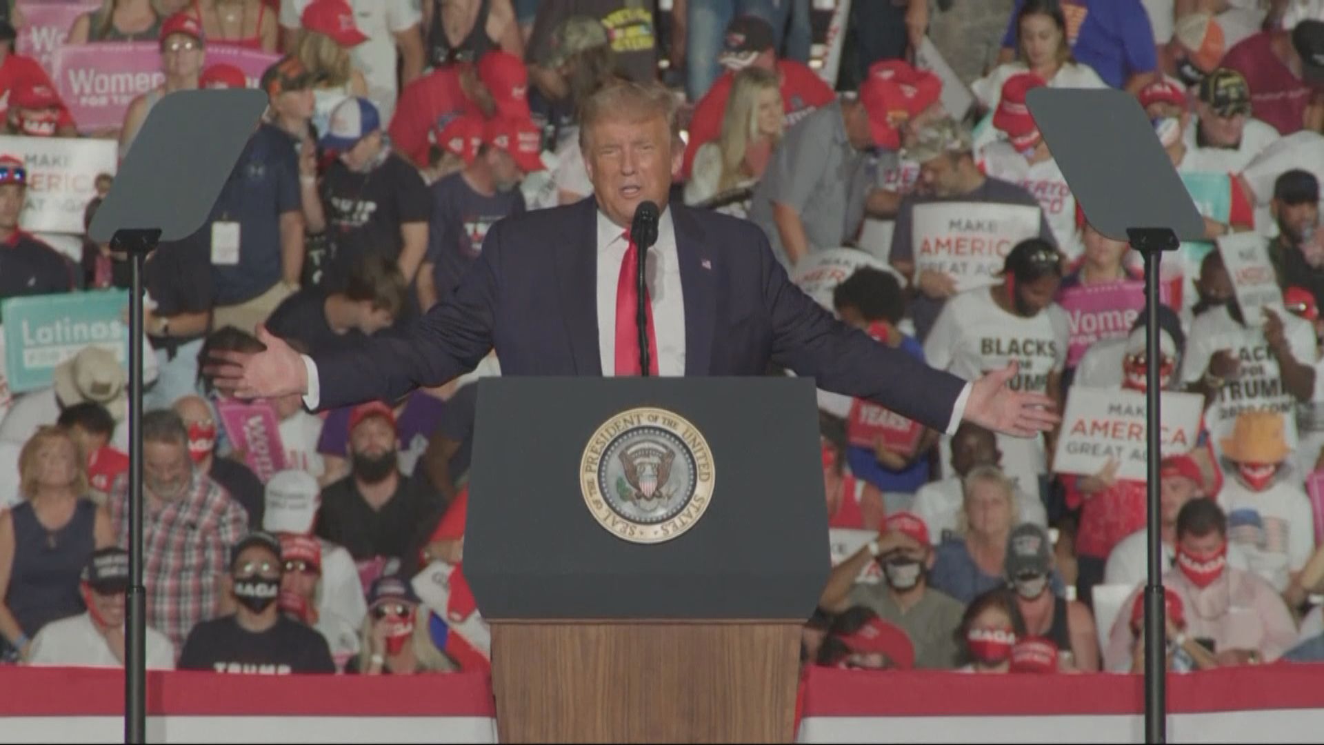 特朗普到佛羅里達州出席競選集會　拜登到俄亥俄州拉票