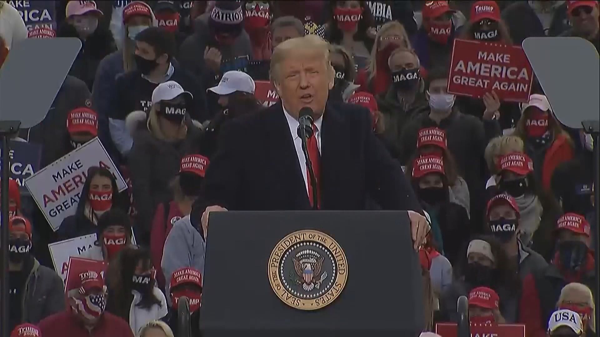 特朗普稱即使沒有疫苗疫情亦快將完結