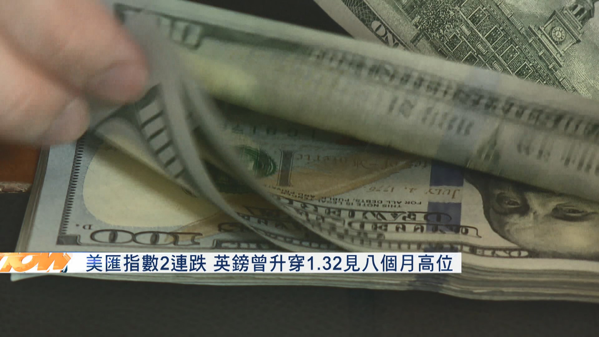 美匯指數2連跌　英鎊曾升穿1.32見八個月高位