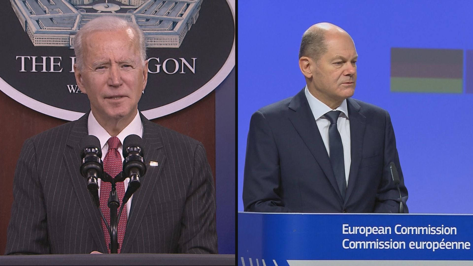 拜登與朔爾茨通電話　商討烏克蘭局勢等議題