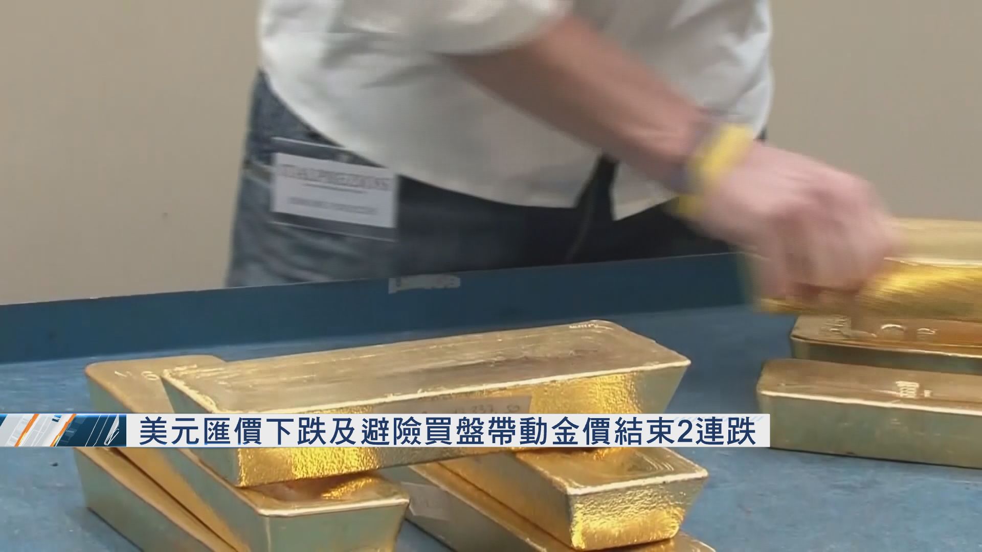 美元匯價下跌及避險買盤帶動金價結束2連跌