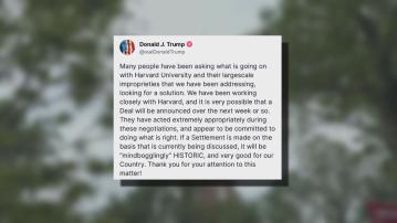 哈佛風波｜特朗普預告或與哈佛大學未來一周達成歷史性協議