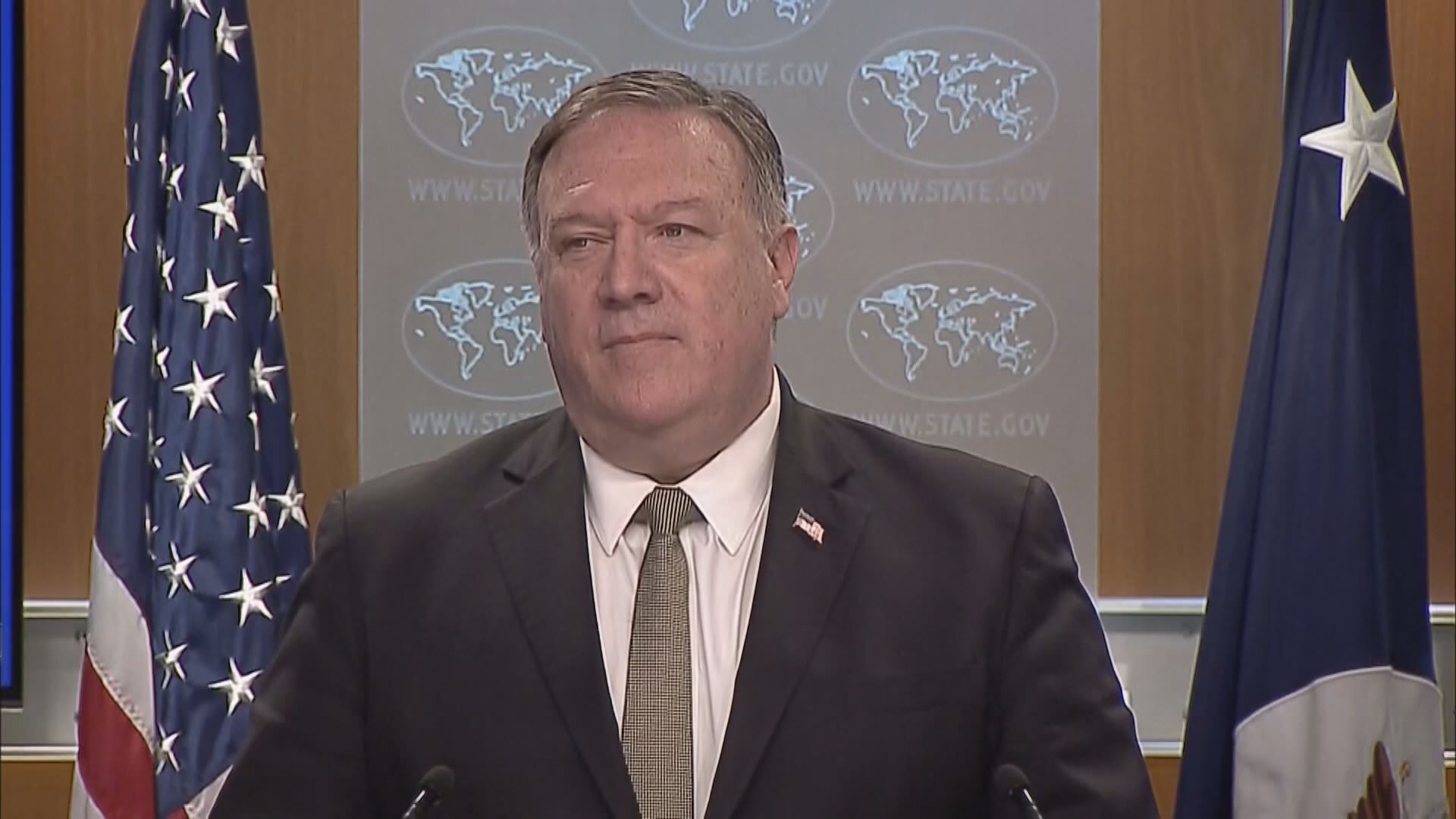 蓬佩奧批港區國安法損害人權自由