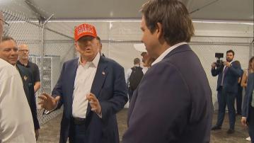 特朗普視察佛州「鱷魚惡魔島」移民拘留中心　特朗普：將關押一些最危險移民