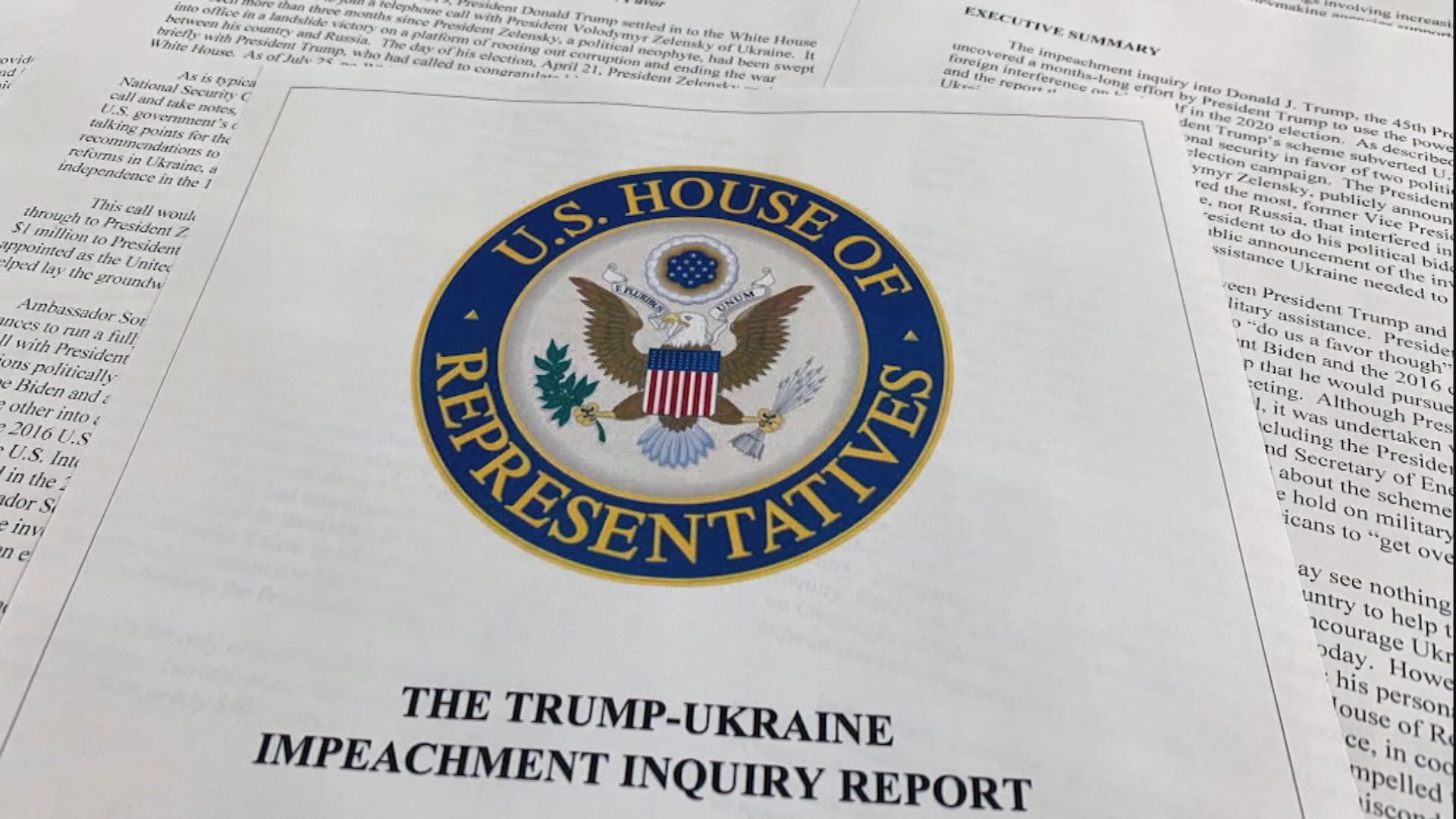 彈劾調查報告：有壓倒性證據顯示特朗普行為不當