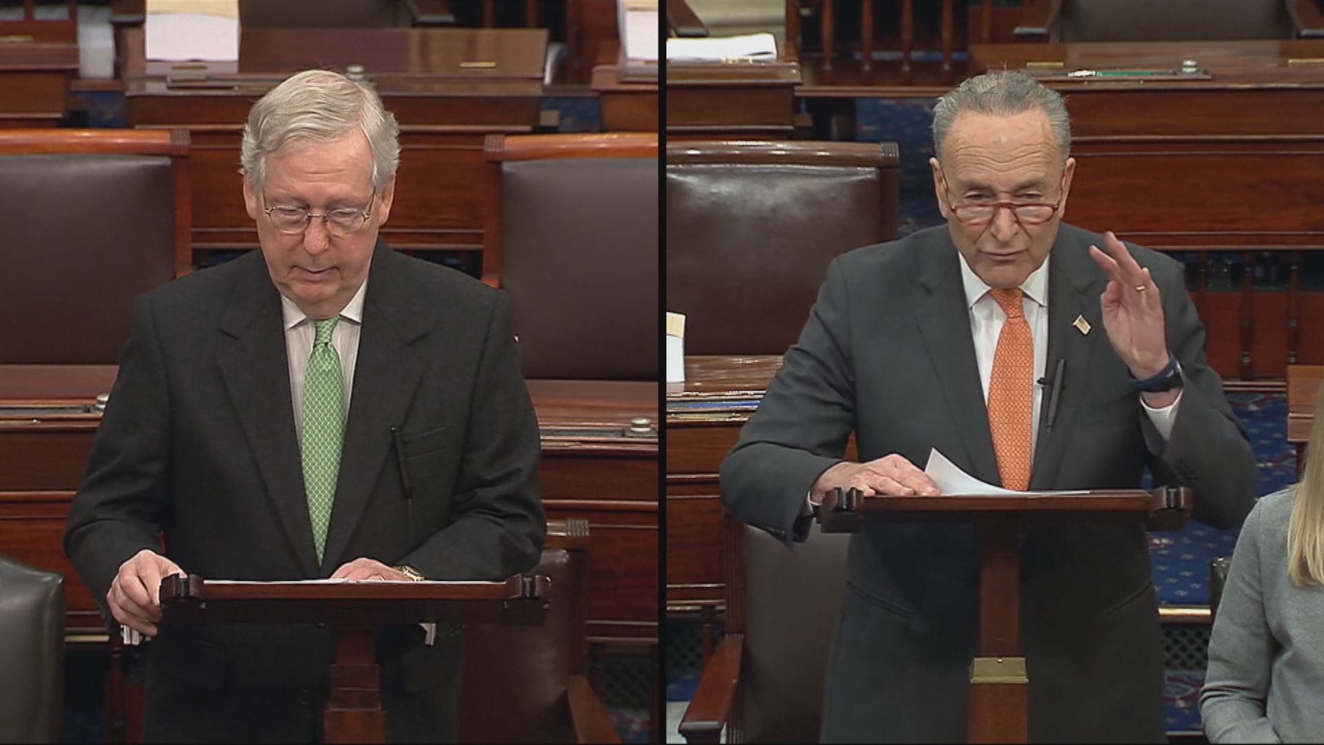 美參議院兩黨領袖就彈劾審訊程序談判陷入僵局