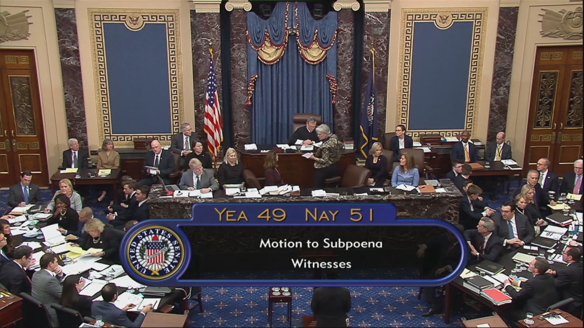 參議院下周三將就彈劾控罪作表決