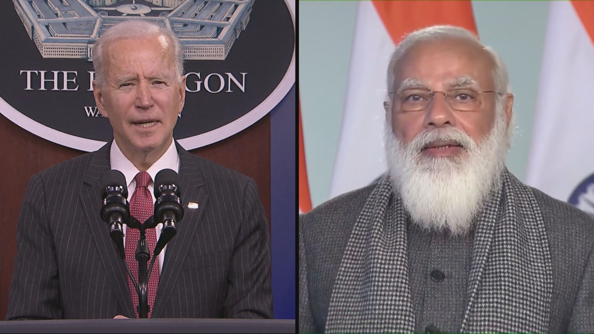 拜登與莫迪進行視像會面討論烏克蘭問題