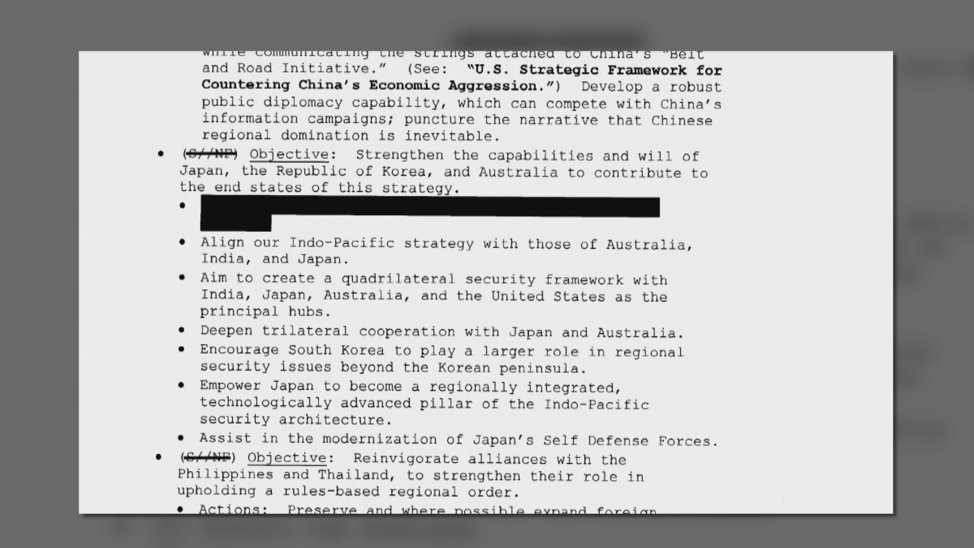 華府解密印太地區戰略框架　提出保衛台灣遏止中國擴張