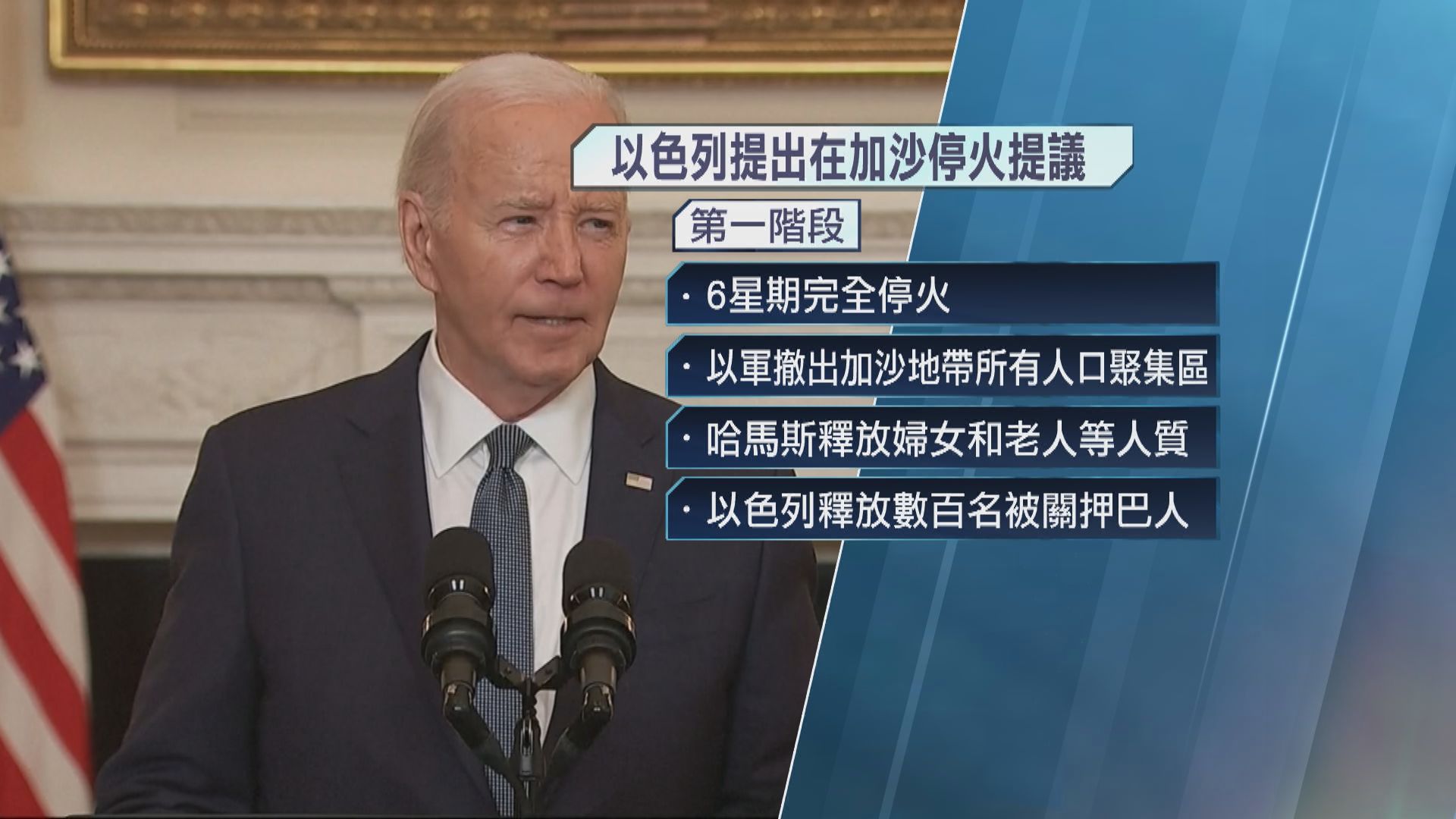 拜登宣布以色列提出在加沙停火提議