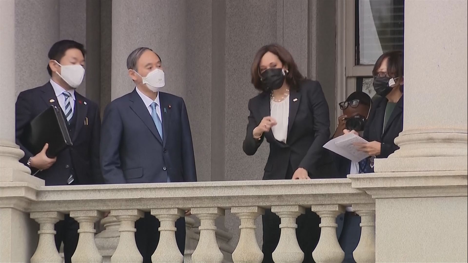 菅義偉會見拜登前與賀錦麗會面