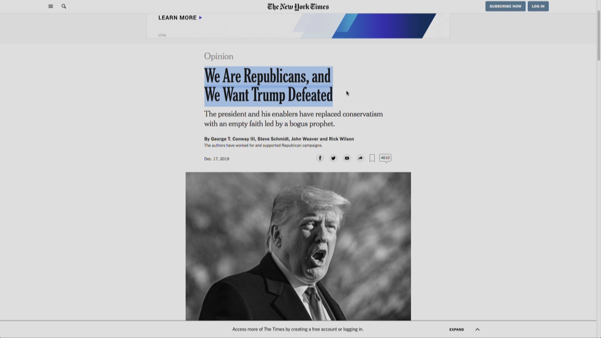 共和黨人推「林肯計劃」擬扳倒特朗普