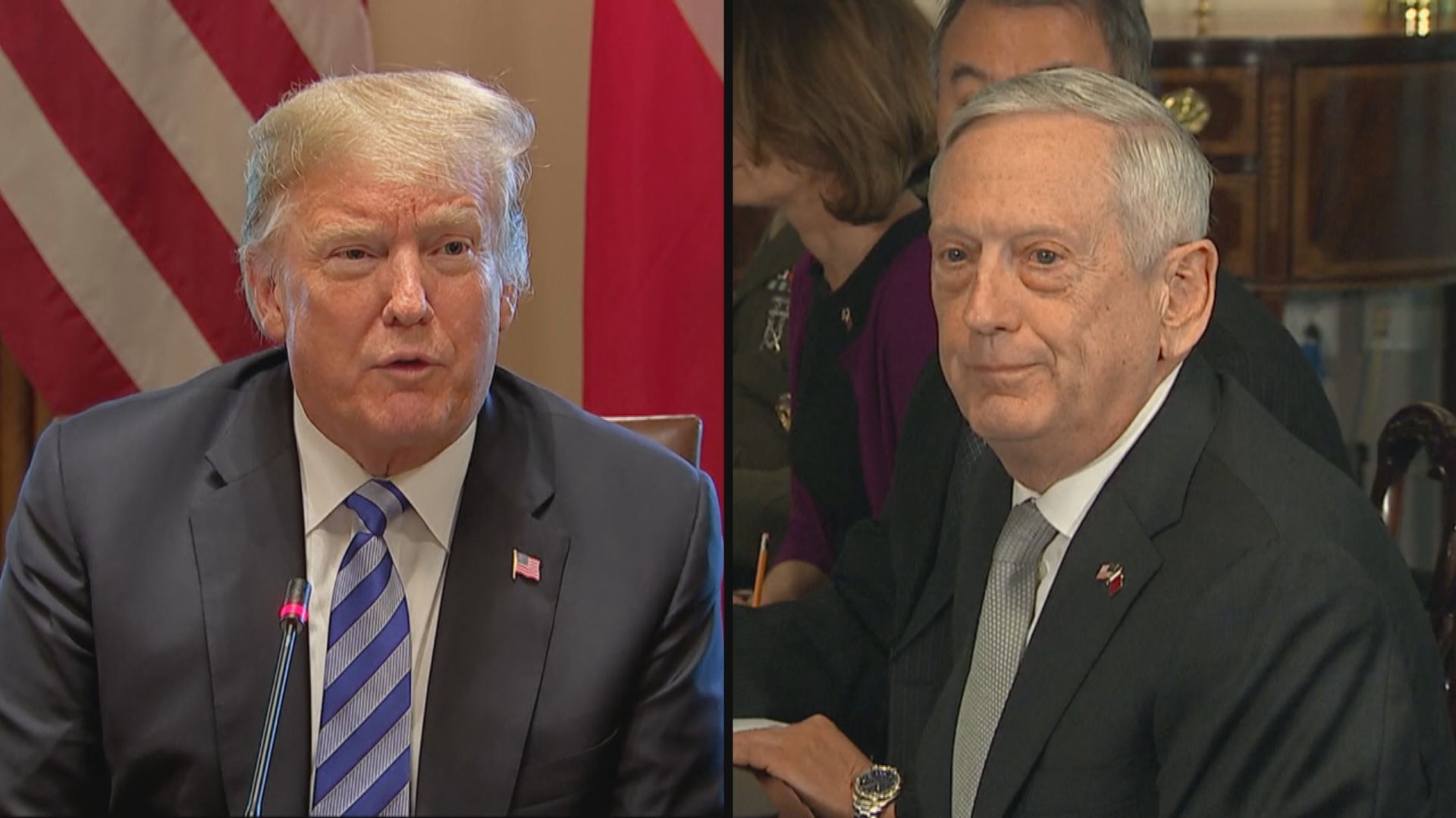 馬蒂斯在辭職信暗示和特朗普意見不合