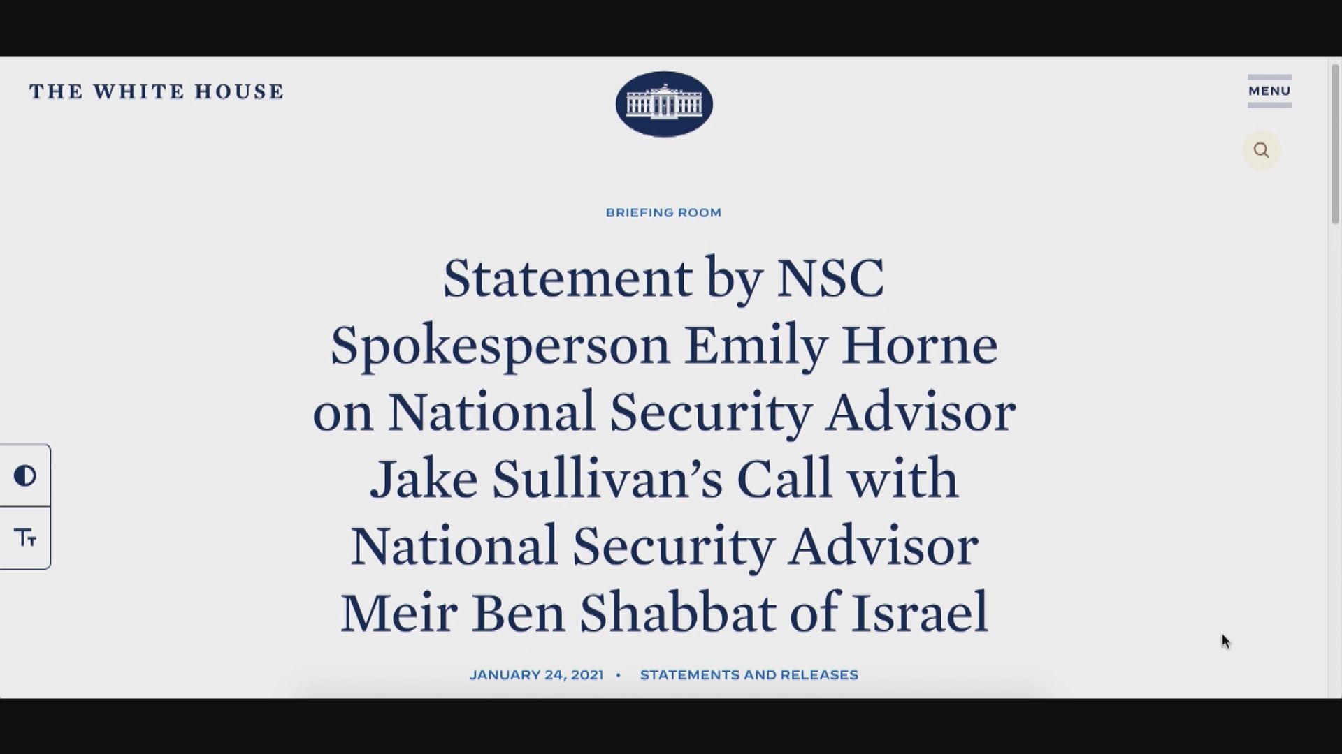 美國與以色列國安顧問討論加強關係