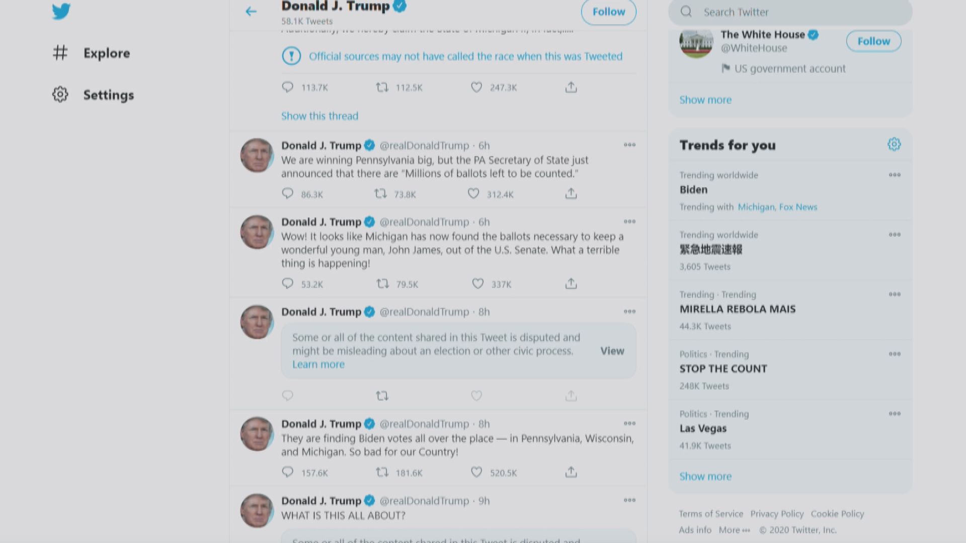 美國大選點票仍在進行　網上湧現大量大選相關假資訊