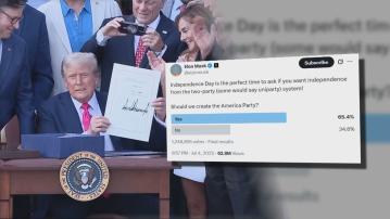 美國富豪馬斯克宣布成立「美國黨」　要挑戰「一黨專政」體系將自由還給民眾