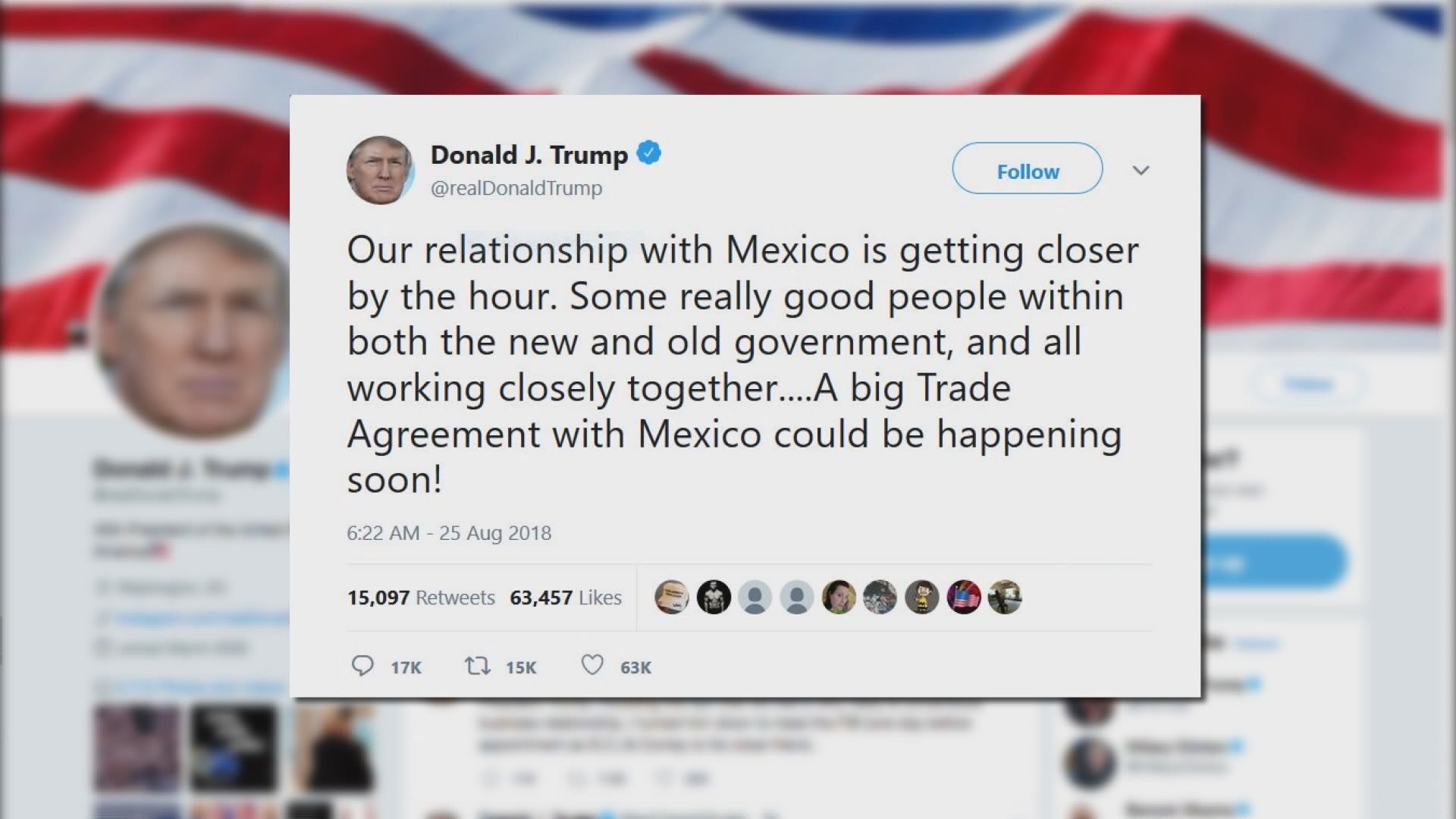 美國墨西哥貿易談判料最快八月結束