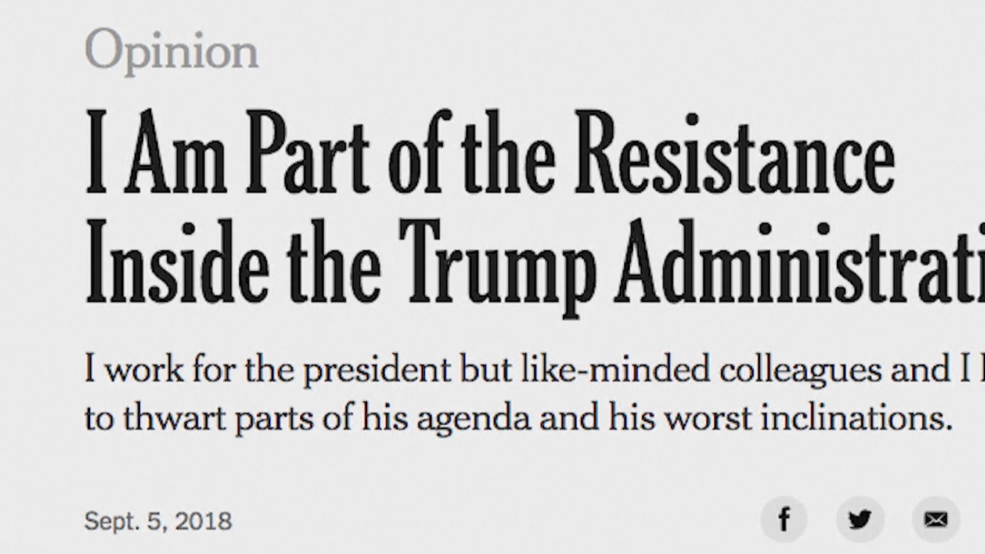 特朗普：官員匿名撰文行為無膽