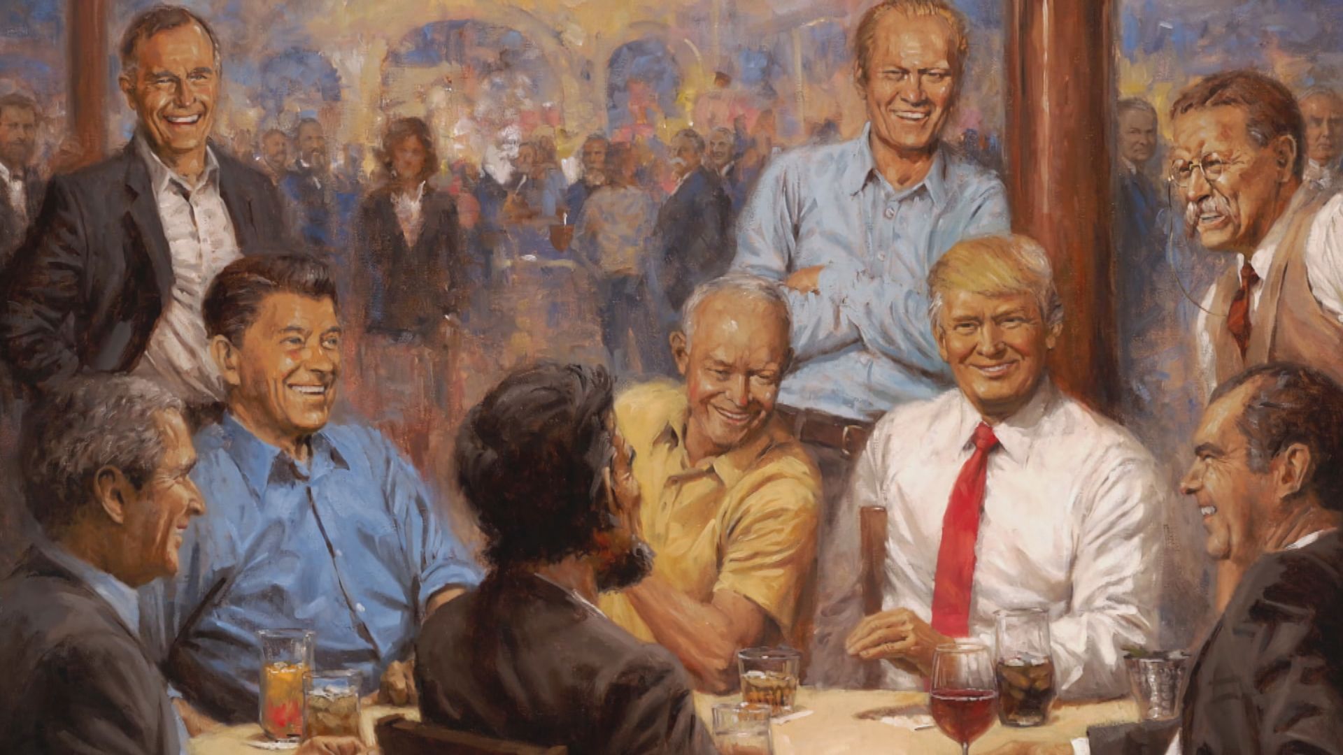 白宮以共和黨總統為題畫作惹劣評