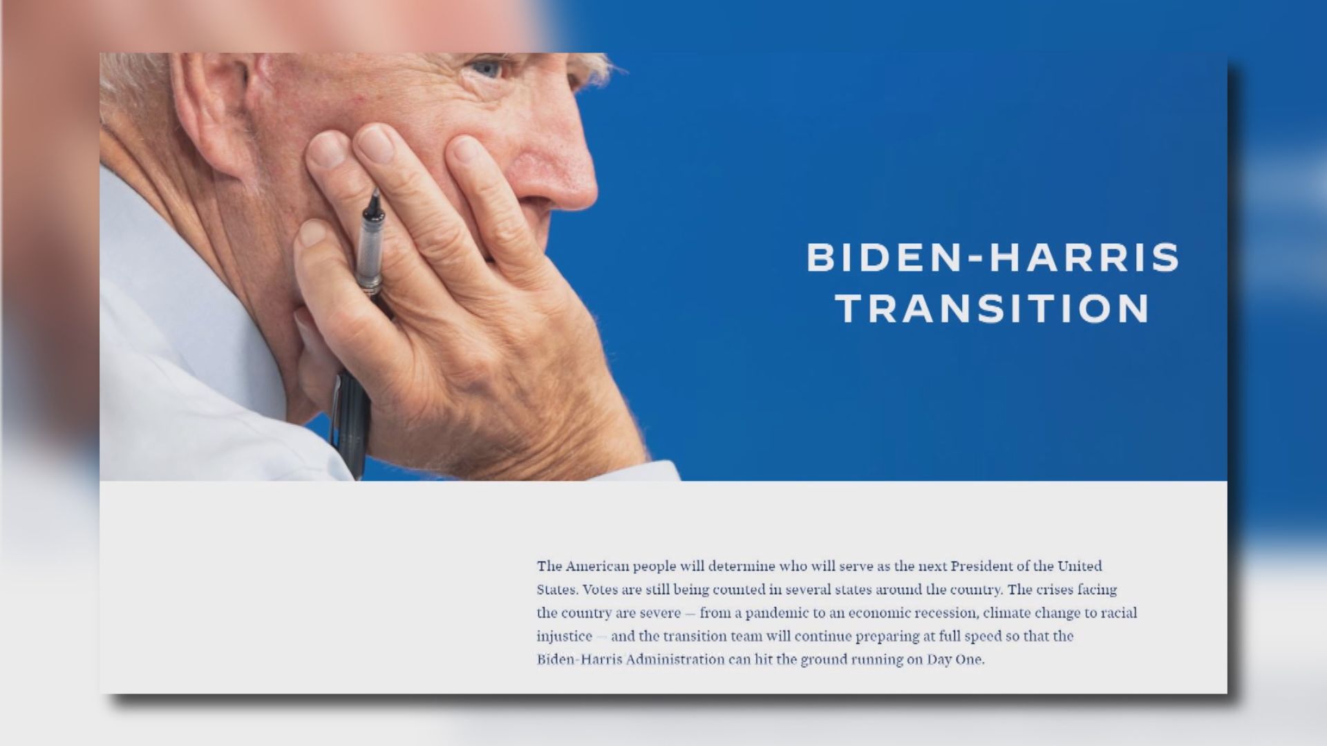 拜登和賀錦麗開設網站籌備權力過渡工作