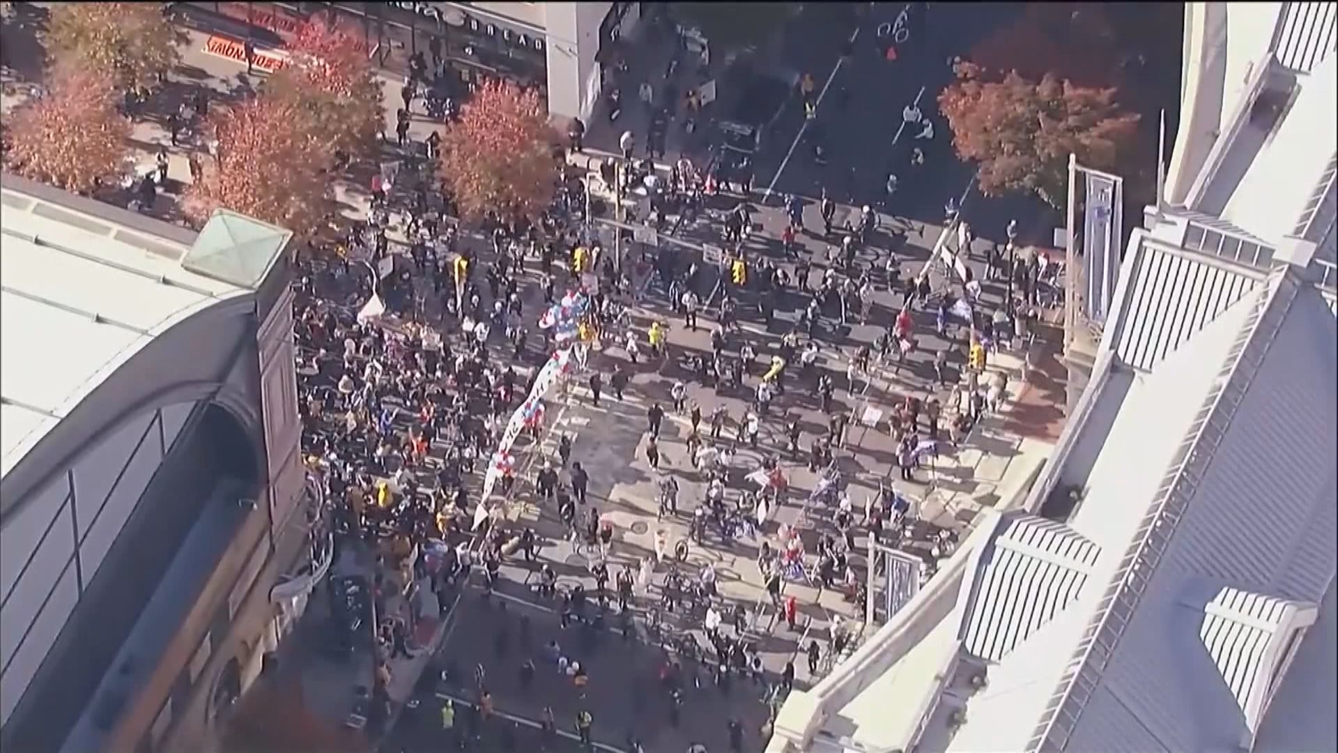 美國各地持續有拜登和特朗普支持者示威