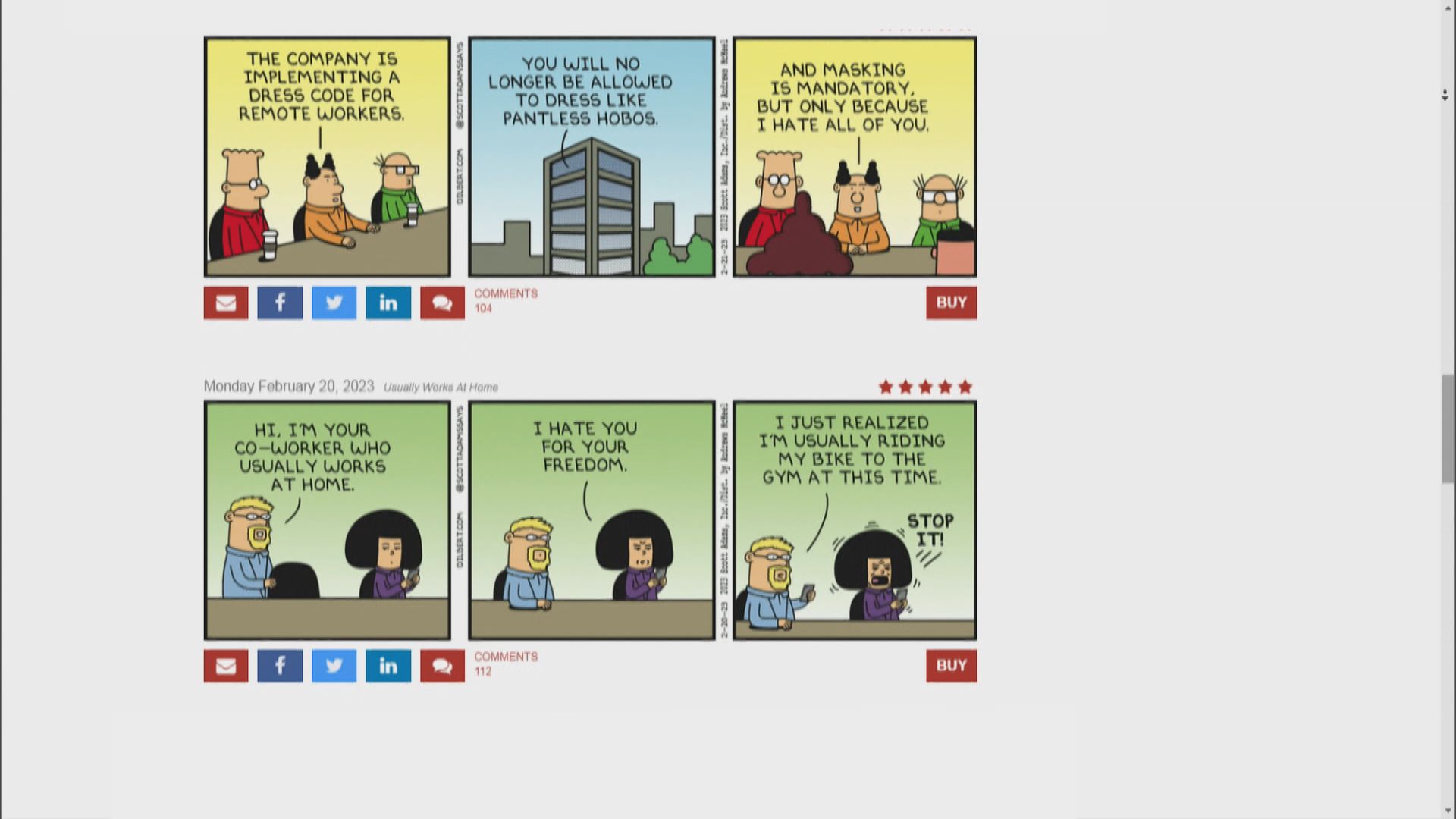 《呆伯特》漫畫家亞當斯涉發表種族歧視言論　美國多間媒體宣布不再刊登其漫畫