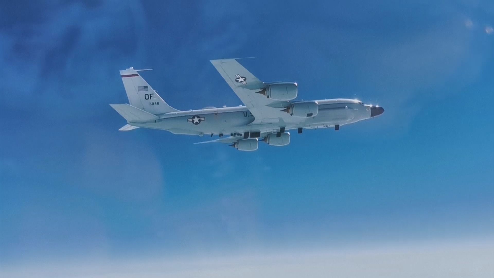 一架美軍偵察機在太平洋靠近俄國邊境一帶出現