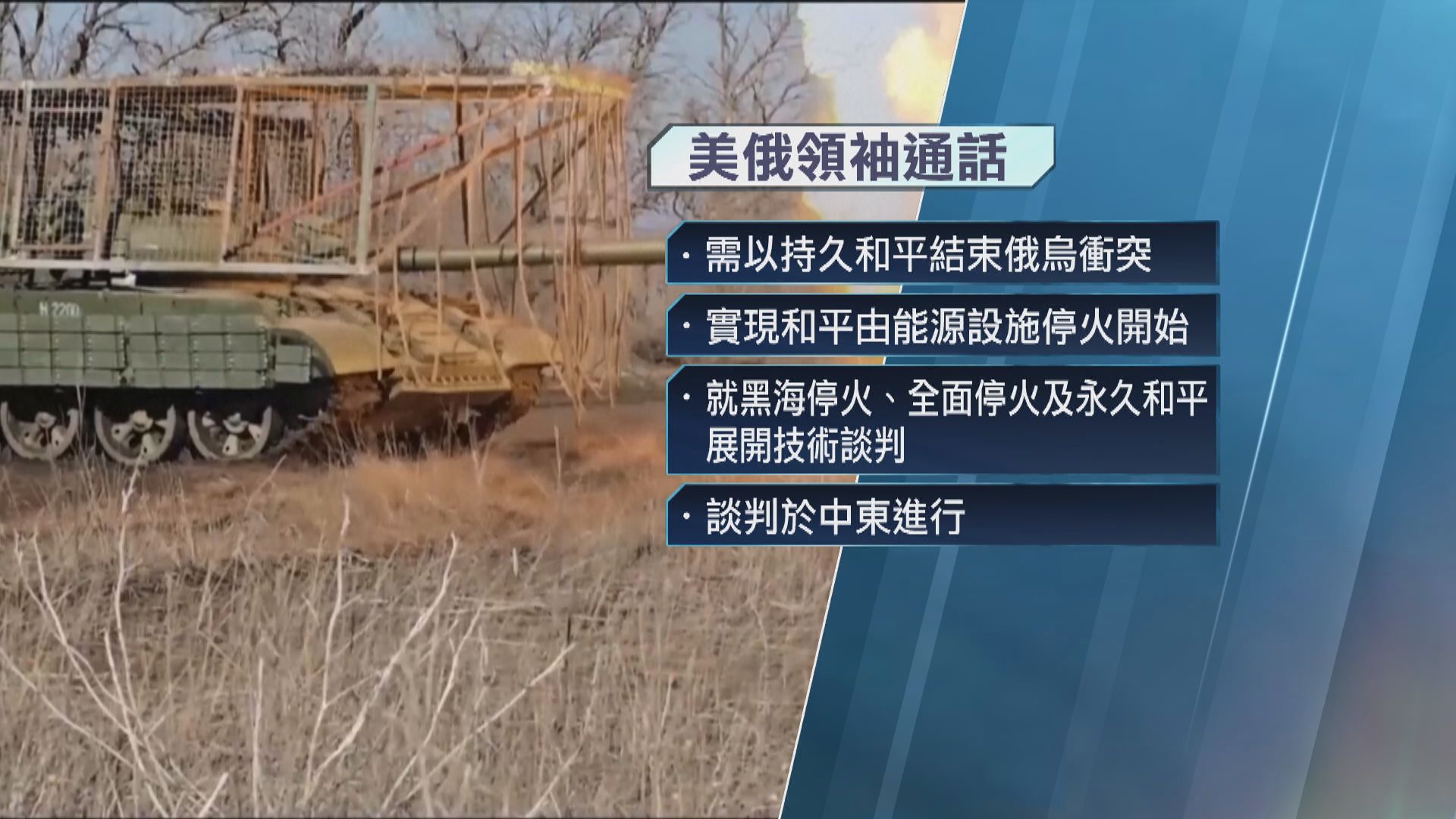 俄羅斯同意暫停攻擊烏克蘭能源基建30天　美俄周日在沙特就烏克蘭問題舉行會談