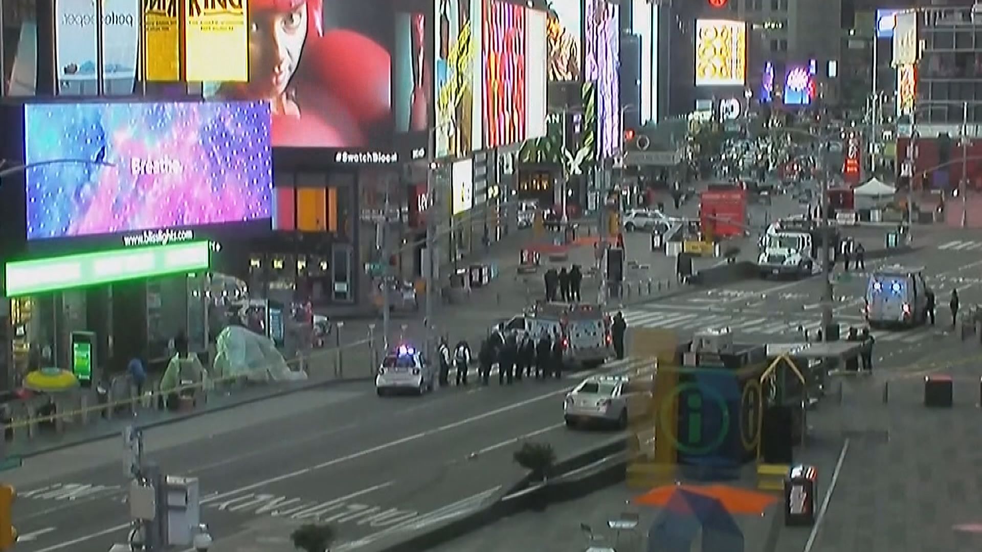 紐約時代廣場發生槍擊事件三人傷