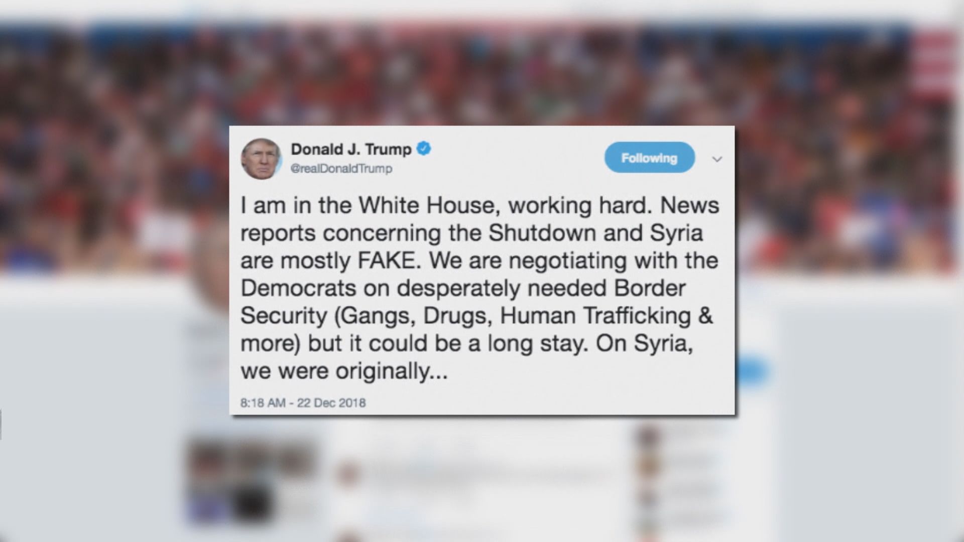 美國聯邦政府局部停擺兩黨互相指摘