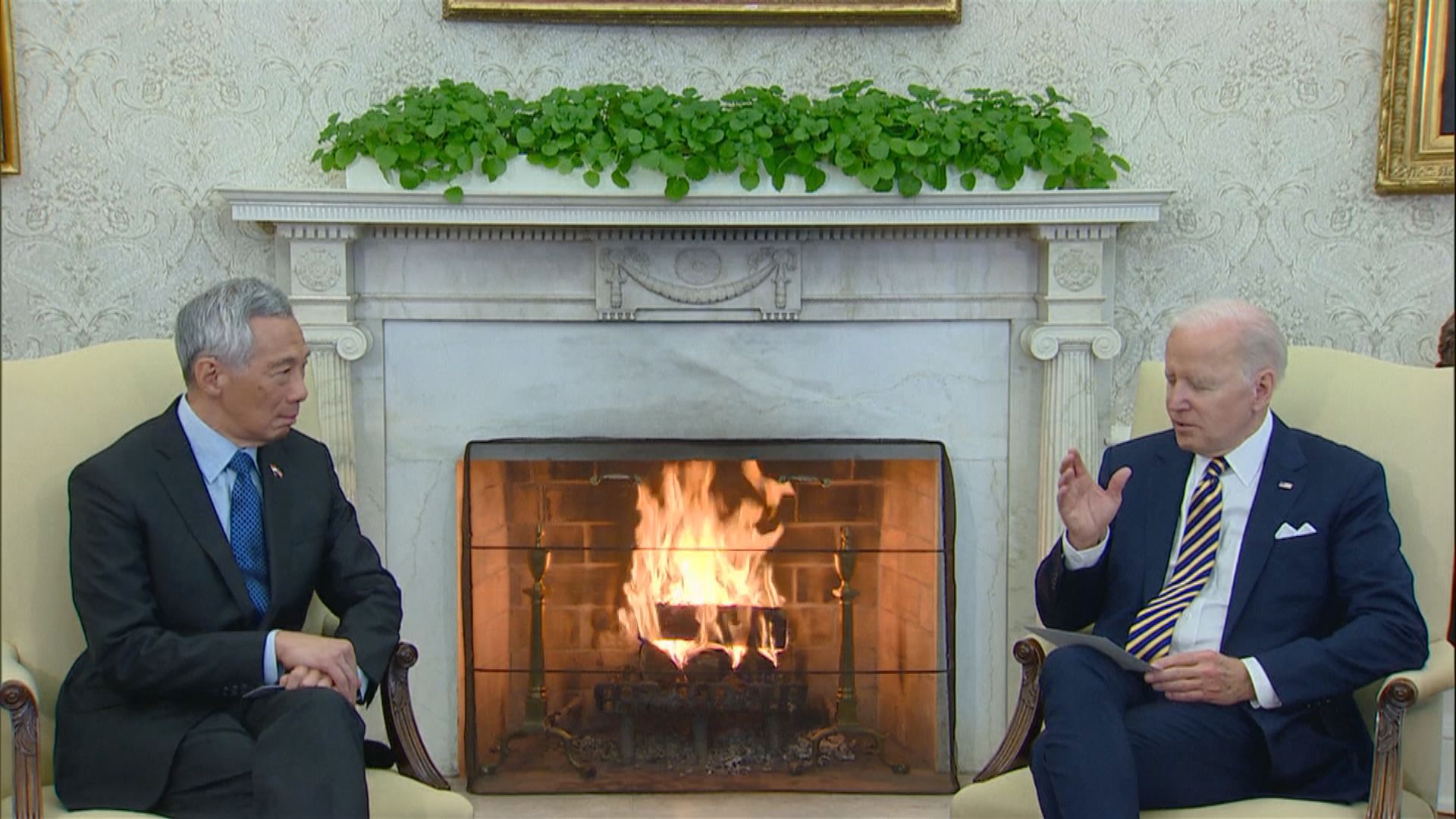 拜登與李顯龍會面　強調美國將落實印太戰略