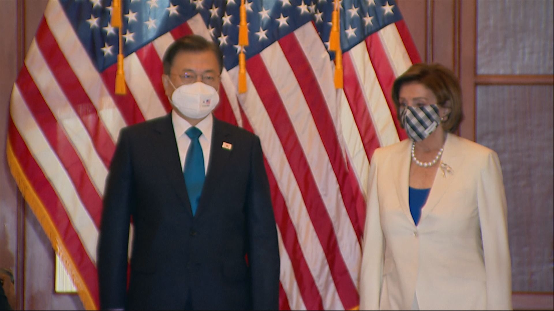 文在寅訪美見佩洛西　星期五與拜登舉行峰會