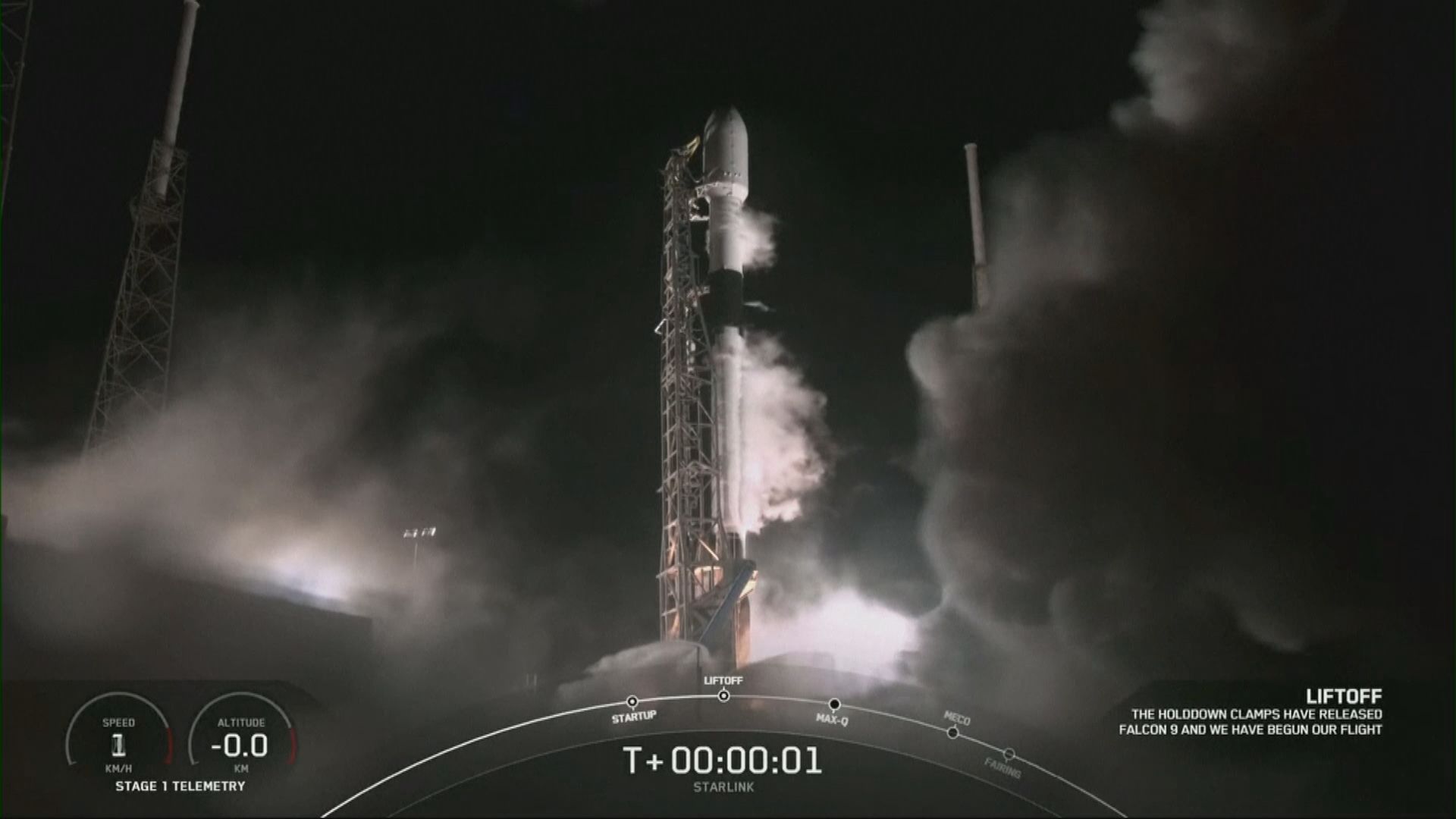 美國SpaceX火箭成功搭載60顆星鏈衛星發射升空