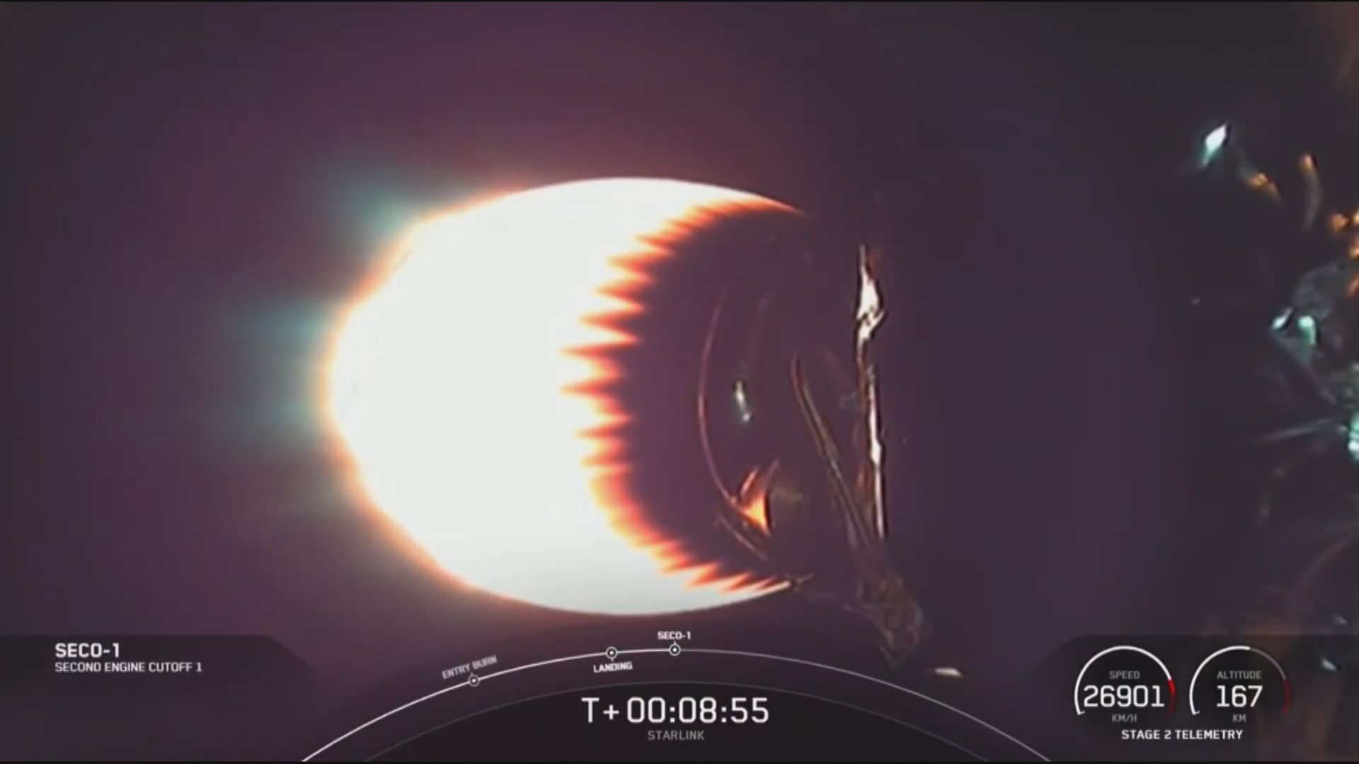 SpaceX火箭搭載60顆衛星升空　火箭回收失敗