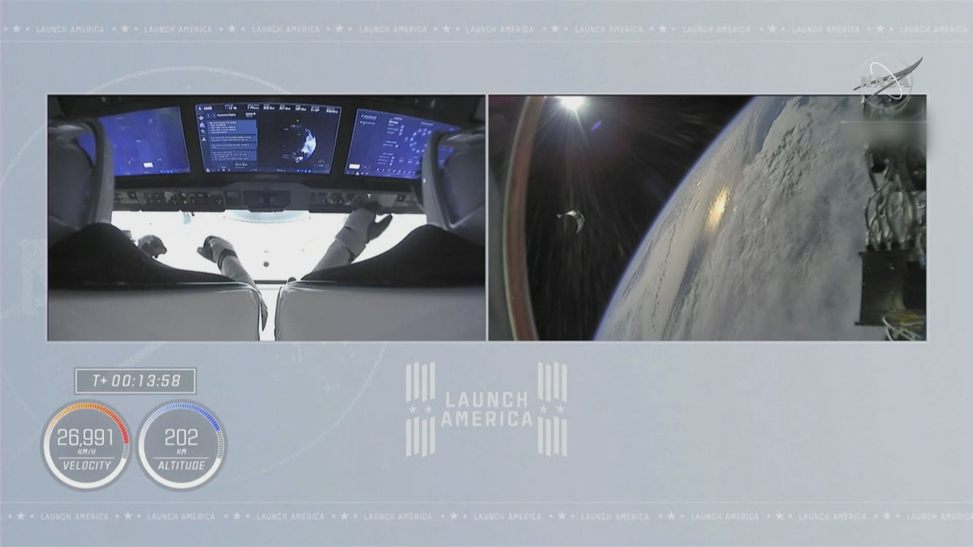 SpaceX首次利用回收火箭　成功送人上太空