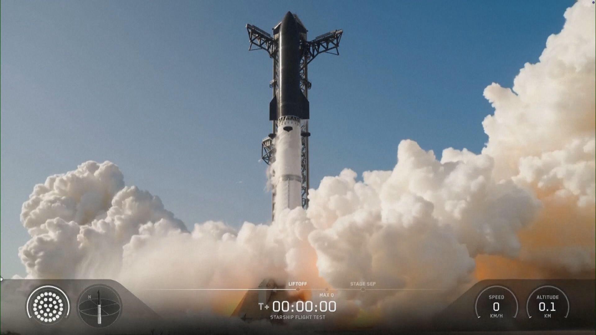 Space X星艦再試飛　釋放20顆星鏈衛星