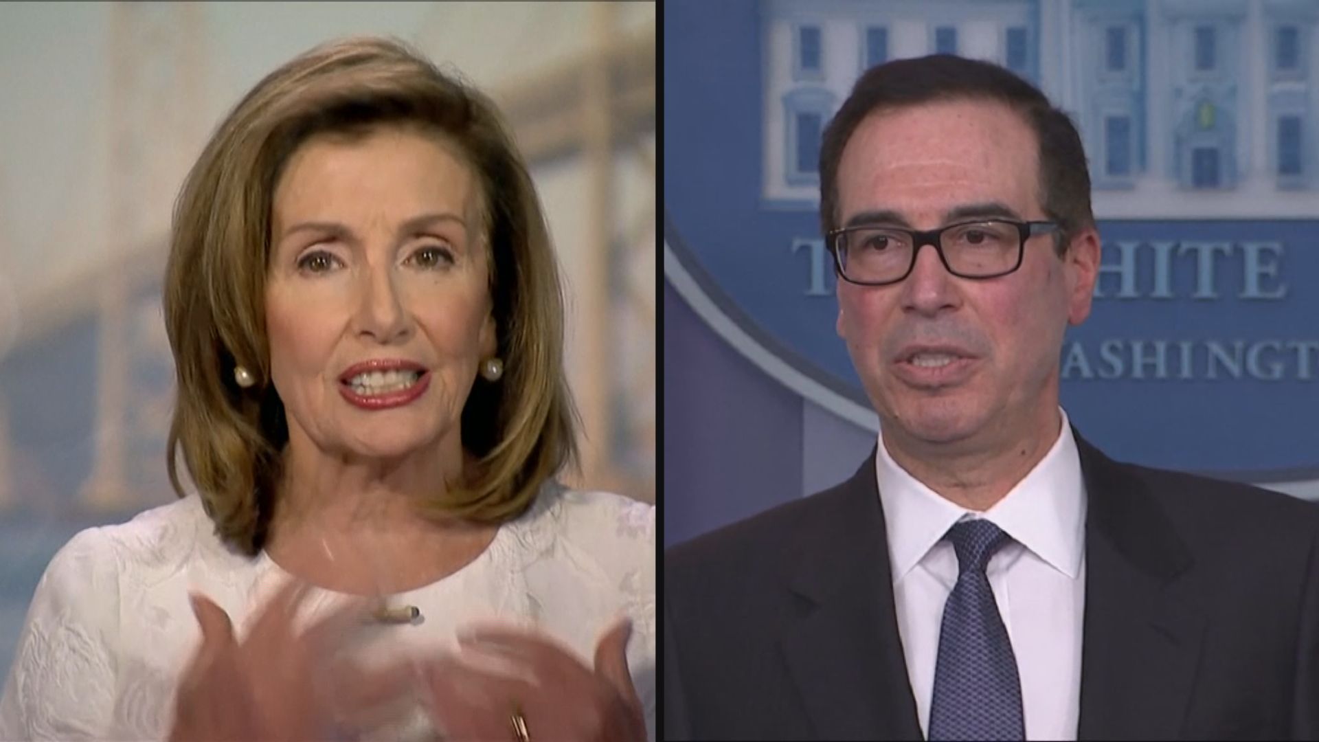 姆努欽與佩洛西周四續磋商新刺激經濟方案