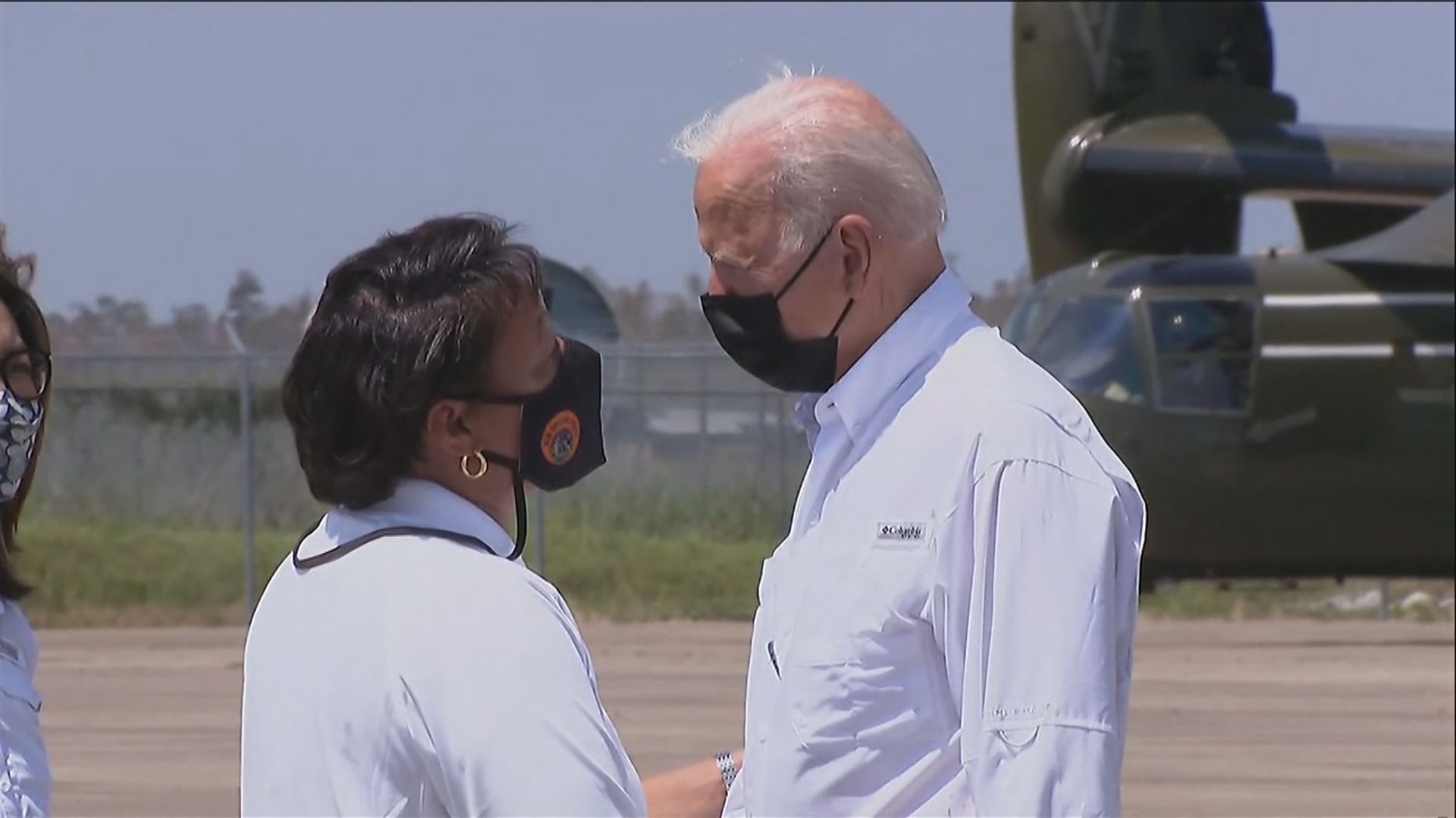 拜登視察路易斯安那州颶風災情