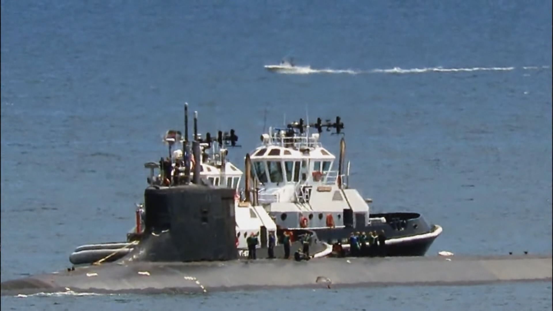 網站刊登美軍核潛艇撞擊事故後首張衛星圖片