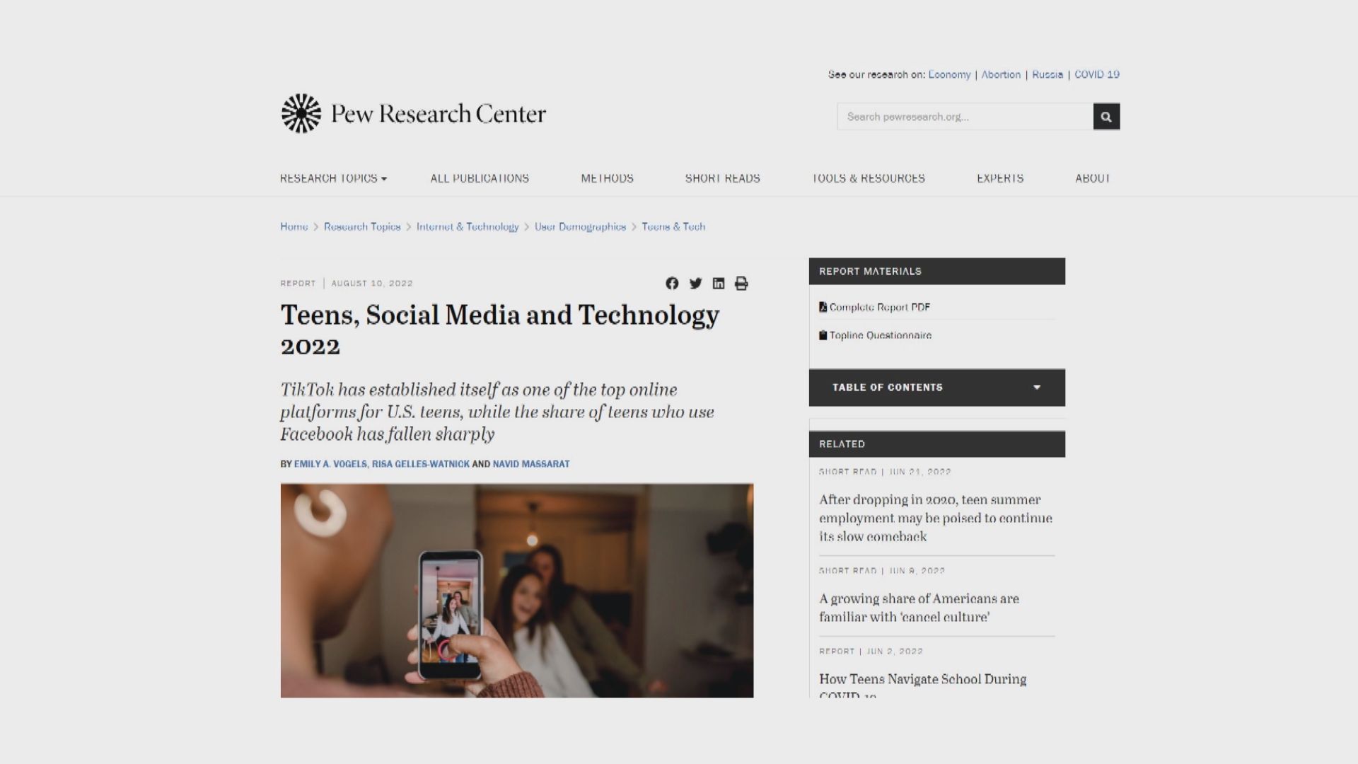 美國青少年棄Facebook移愛YouTube TikTok