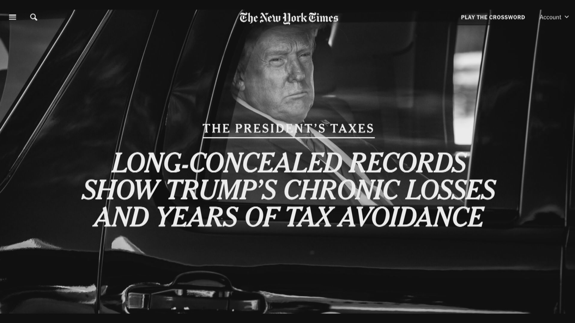 《紐約時報》指特朗普因集團虧蝕極少繳聯邦所得稅