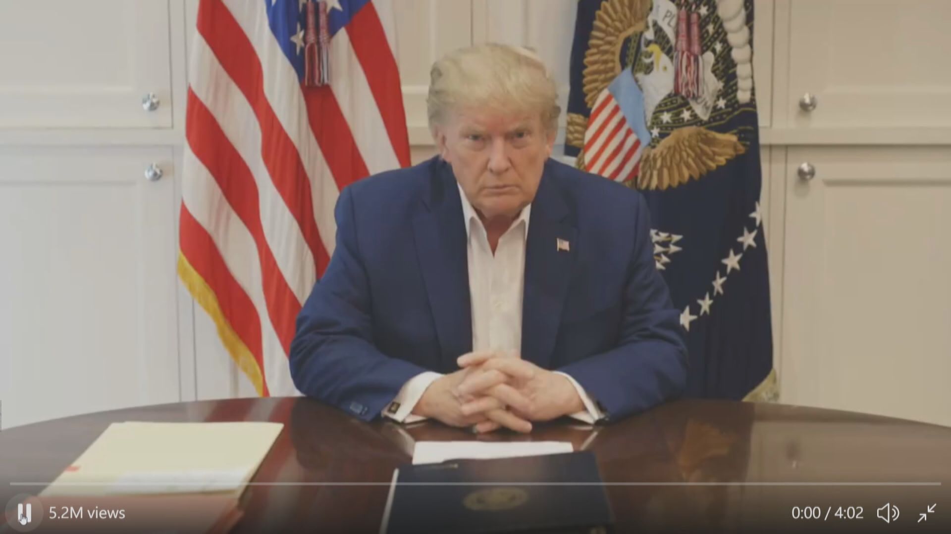 特朗普在社交平台發放影片指自己現時感覺良好